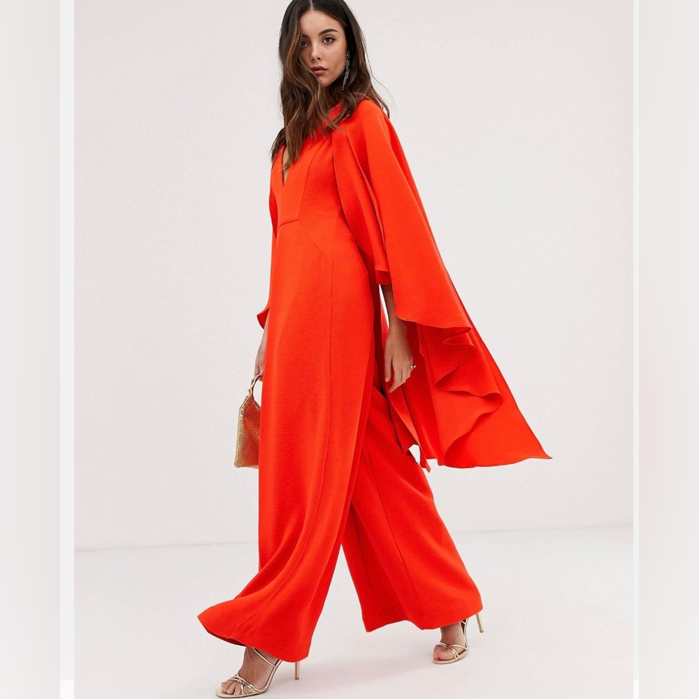 ASOS Edition Cape Wide Leg Jumpsuit